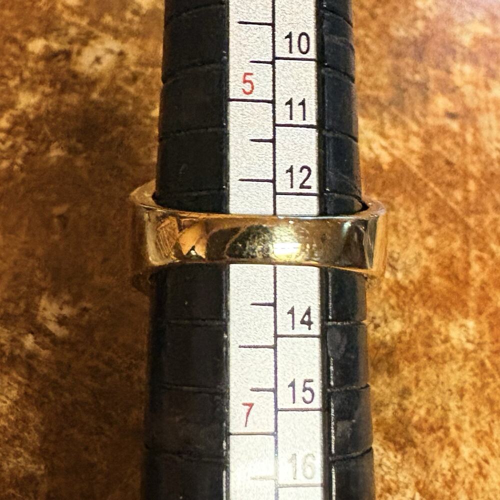 Gold Vermeil over Sterling, Lab Created Pink Sapphire & CZ Cocktail Ring Sz 6 - Picture 9 of 9